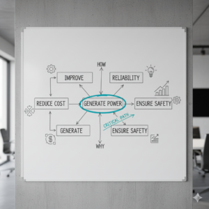 FAST diagram illustrating basic and secondary functions with “How” and “Why” logic in the Function Analysis Phase.
