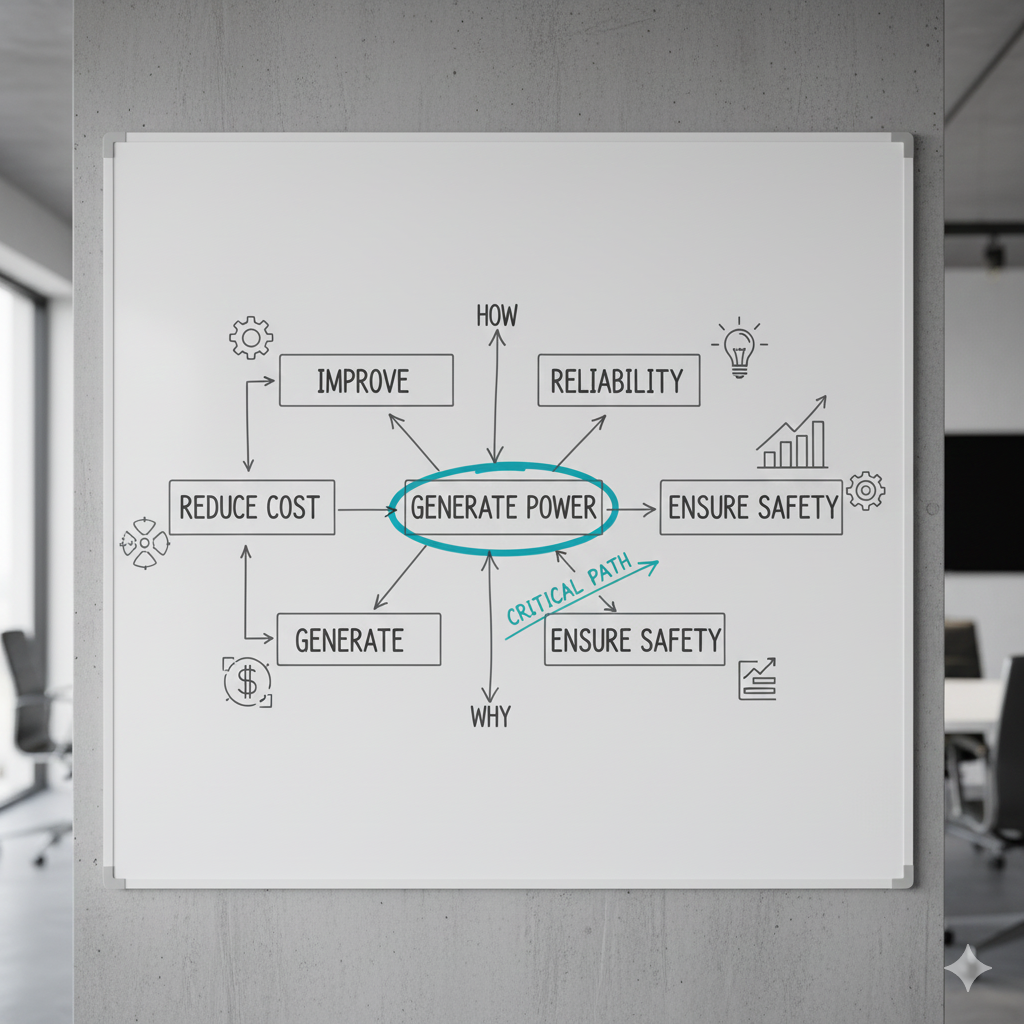 FAST diagram illustrating basic and secondary functions with “How” and “Why” logic in the Function Analysis Phase.