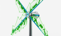Conceptual illustration representing the economics and policy of renewable energy.